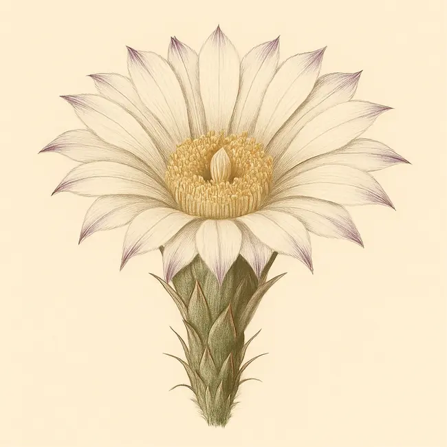 Acanthocalycium – Botanische Illustration der Blüte