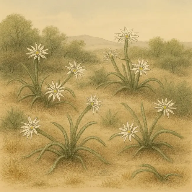 Acanthocereus – Botanische Illustration des natürlichen Lebensraums