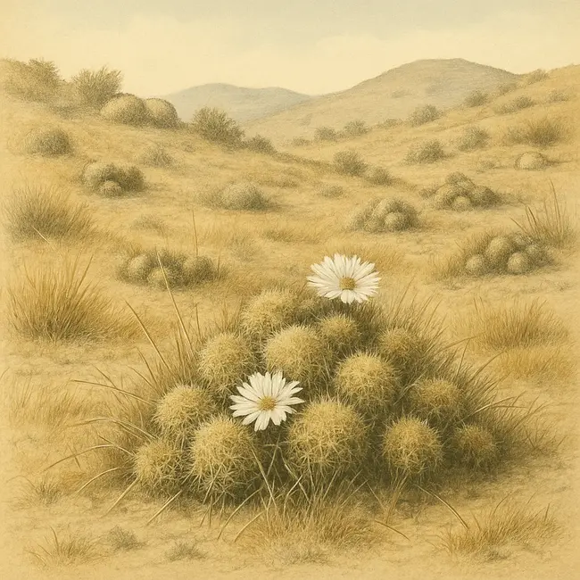 Acharagma – Botanische Illustration des natürlichen Lebensraums