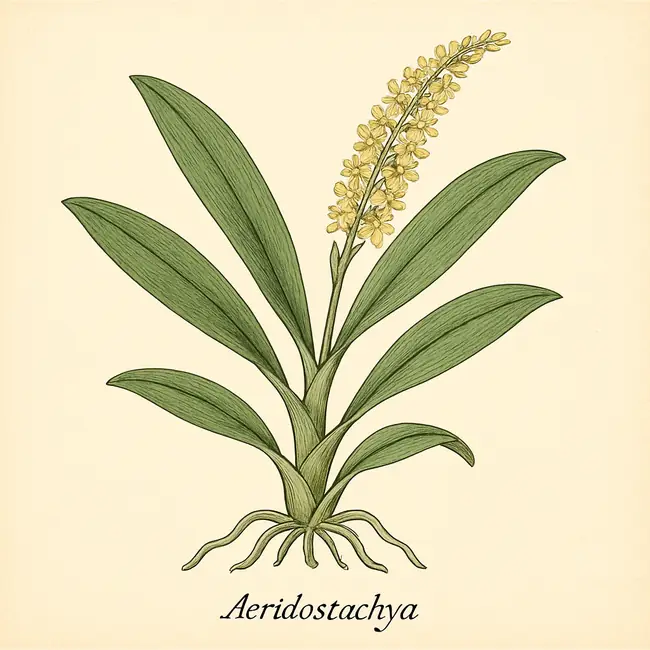 Aeridostachya – Botanische Illustration des Habitus