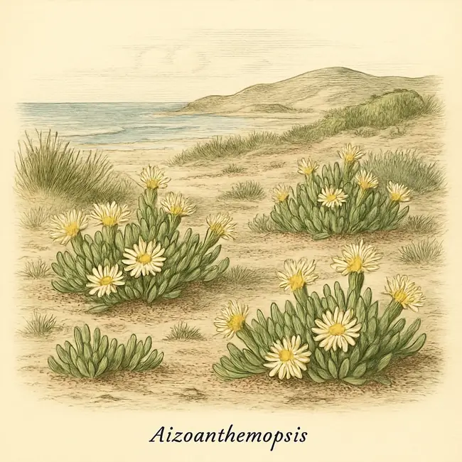 Aizoanthemopsis – Botanische Illustration des natürlichen Lebensraums