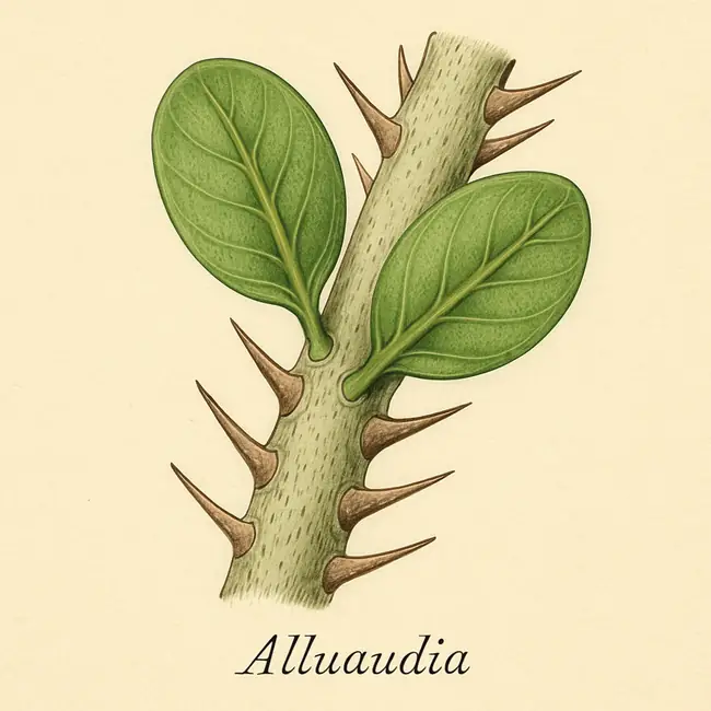 Alluaudia – Botanische Detailillustration