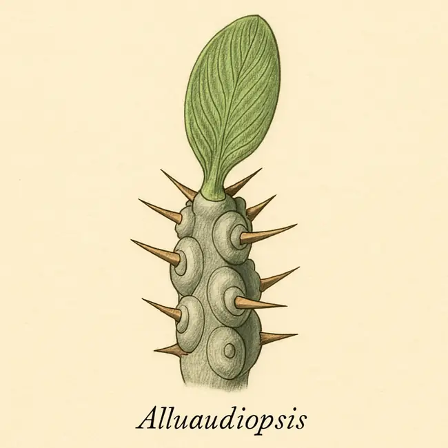 Alluaudiopsis – Botanische Detailillustration