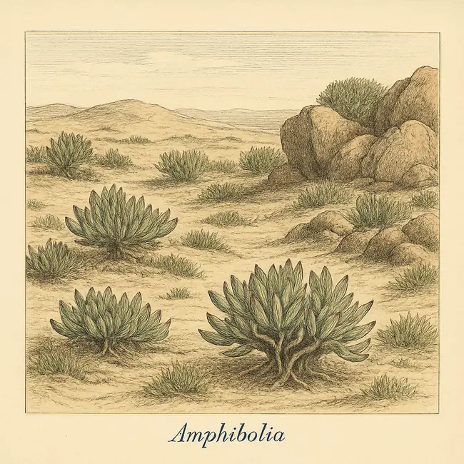Amphibolia – Botanische Illustration des natürlichen Lebensraums