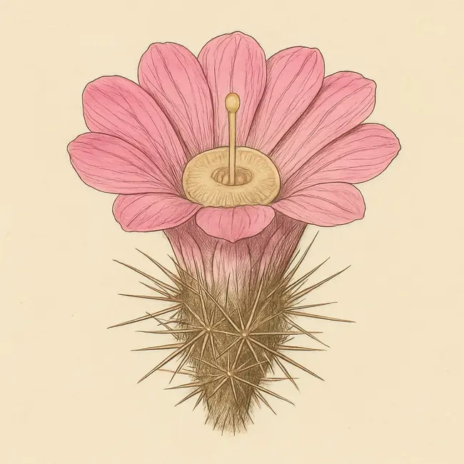 Arrojadoa – Botanische Illustration der Blüte