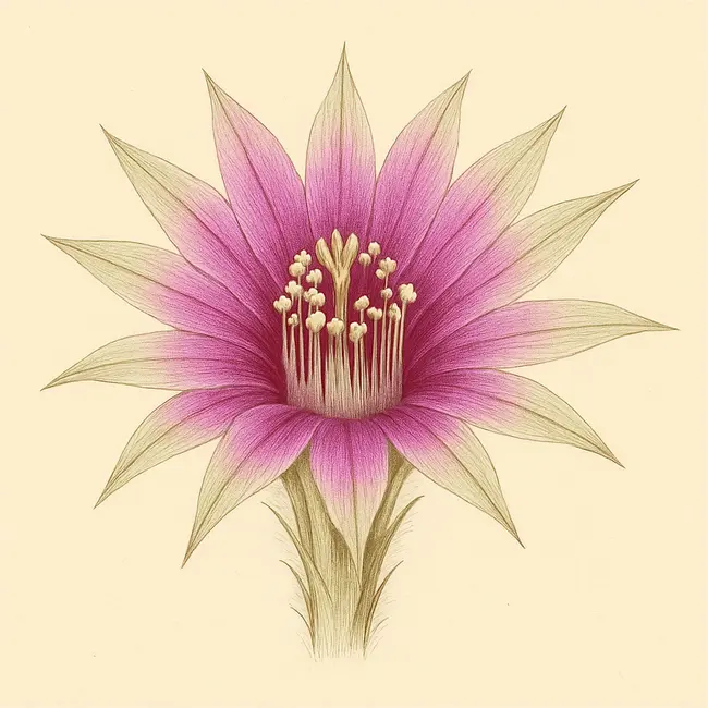 Arthrocereus – Botanische Illustration der Blüte