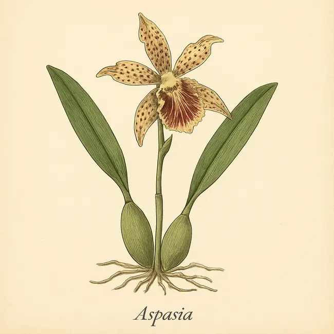 Aspasia – Botanische Illustration des Habitus