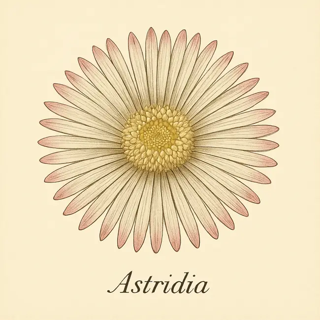 Astridia – Botanische Illustration der Blüte