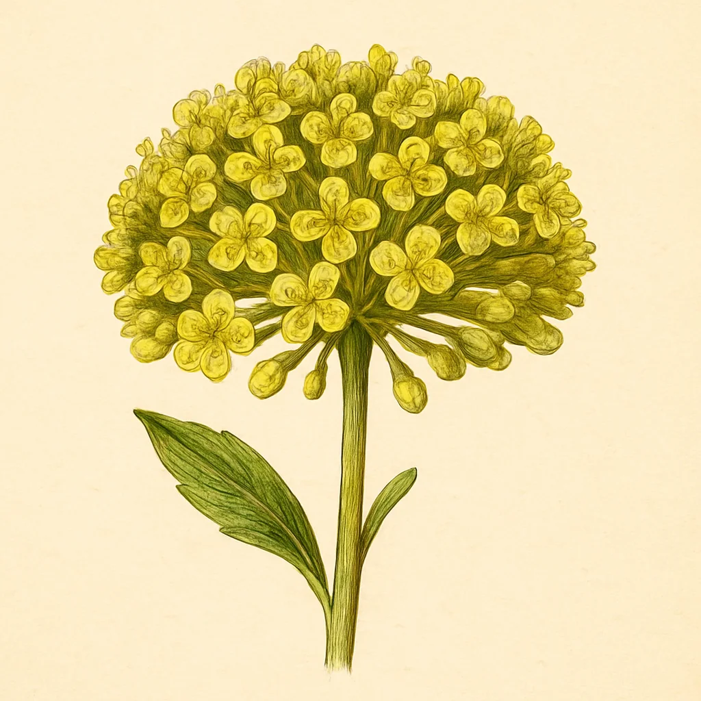 Azorella – Botanische Illustration der Blüte