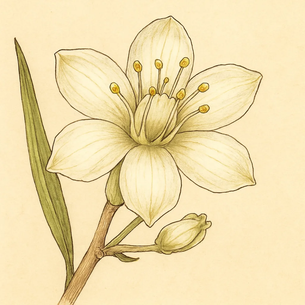 Beaucarnea – Botanische Illustration der Blüte