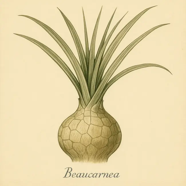 Beaucarnea – Botanische Detailillustration