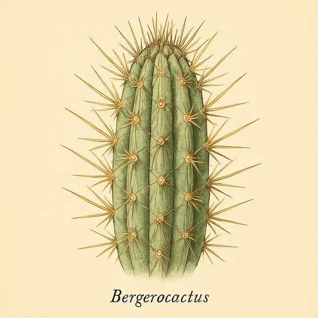 Bergerocactus – Botanische Detailillustration