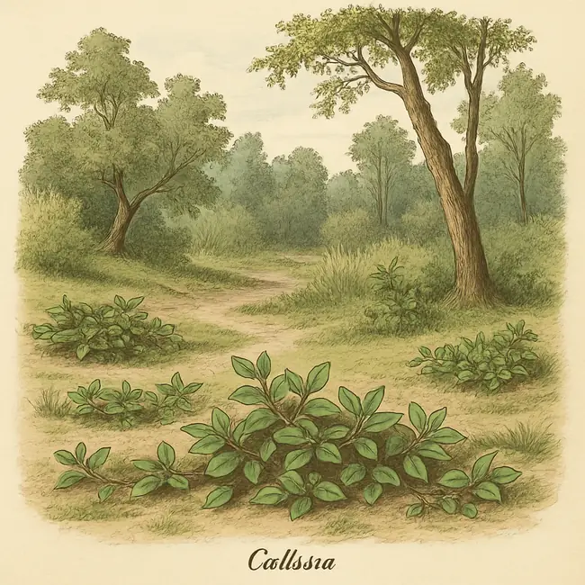 Callisia – Botanische Illustration des natürlichen Lebensraums