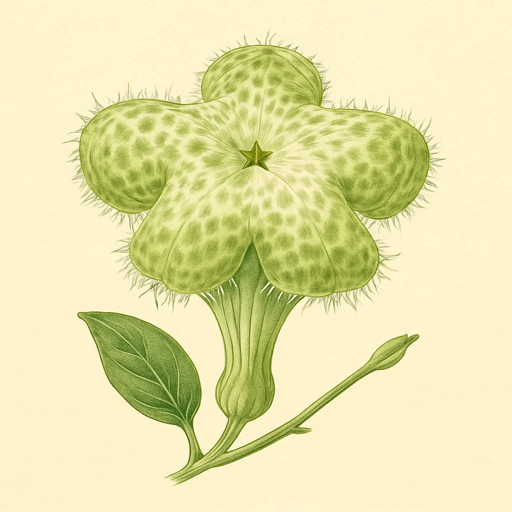 Ceropegia – Botanische Illustration der Blüte