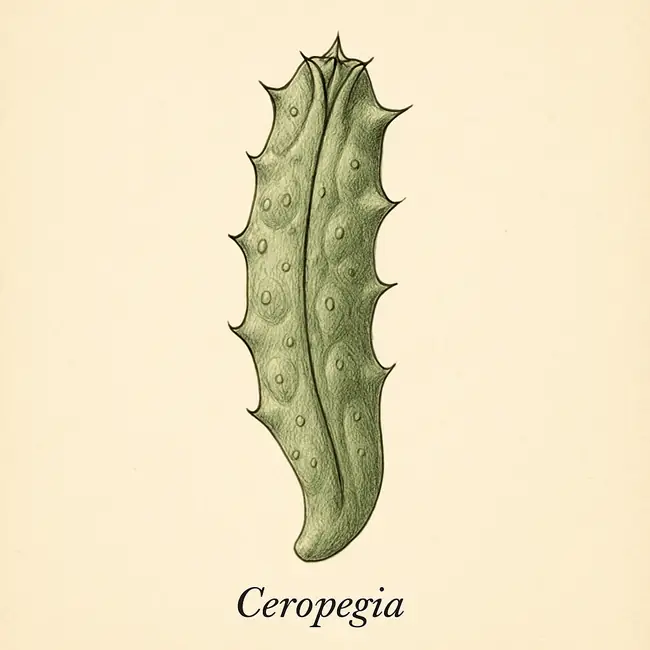 Ceropegia – Botanische Detailillustration