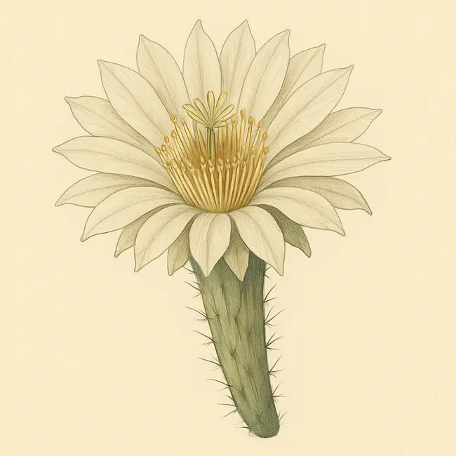 Cipocereus – Botanische Illustration der Blüte