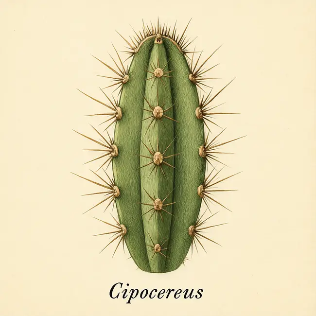 Cipocereus – Botanische Detailillustration