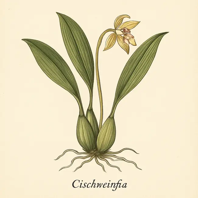 Cischweinfia – Botanische Illustration des Habitus
