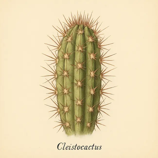 Cleistocactus – Botanische Detailillustration