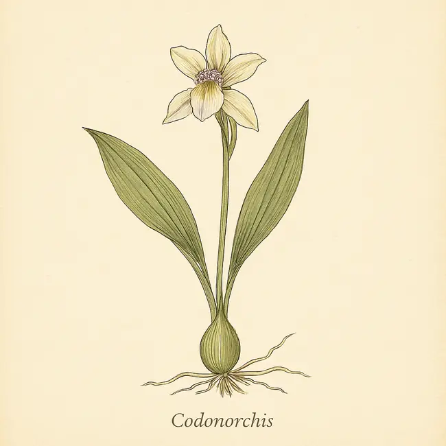 Codonorchis – Botanische Illustration des Habitus