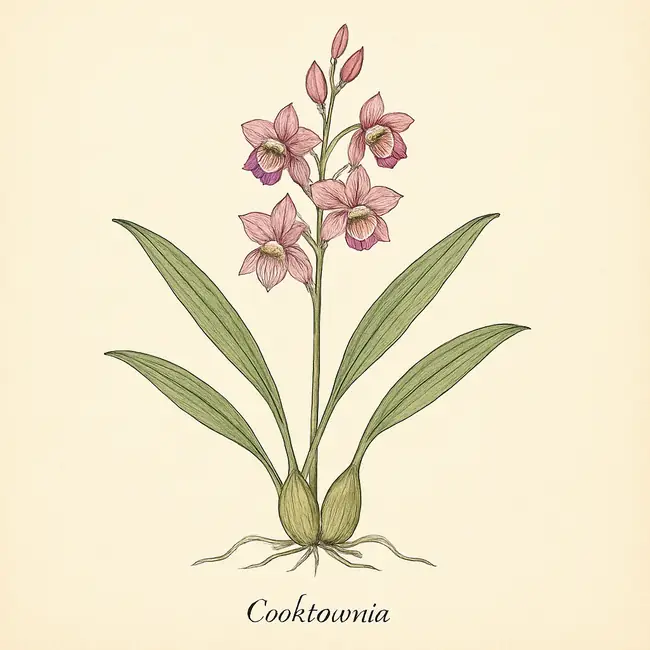 Cooktownia – Botanische Illustration des Habitus