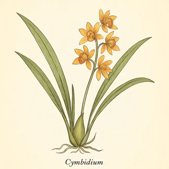 Cymbidium Illustration