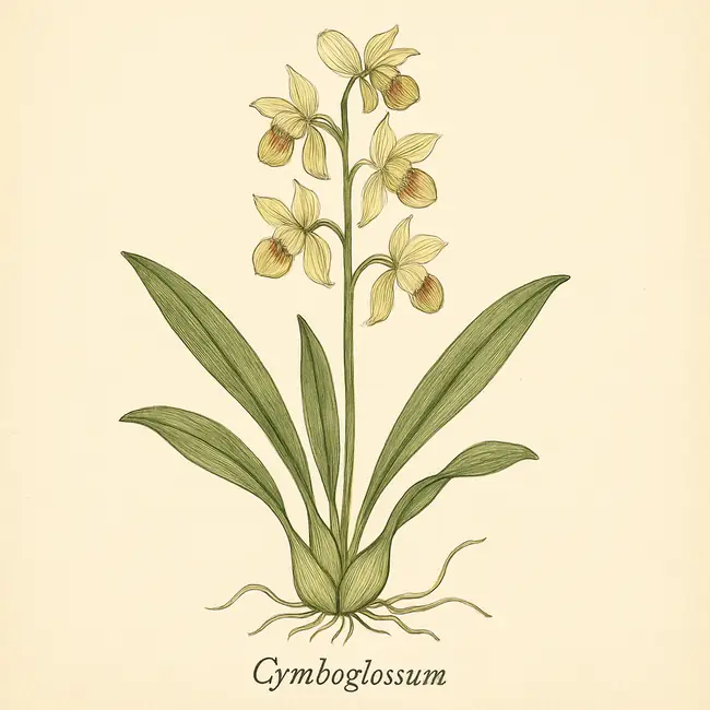 Cymboglossum – Botanische Illustration des Habitus