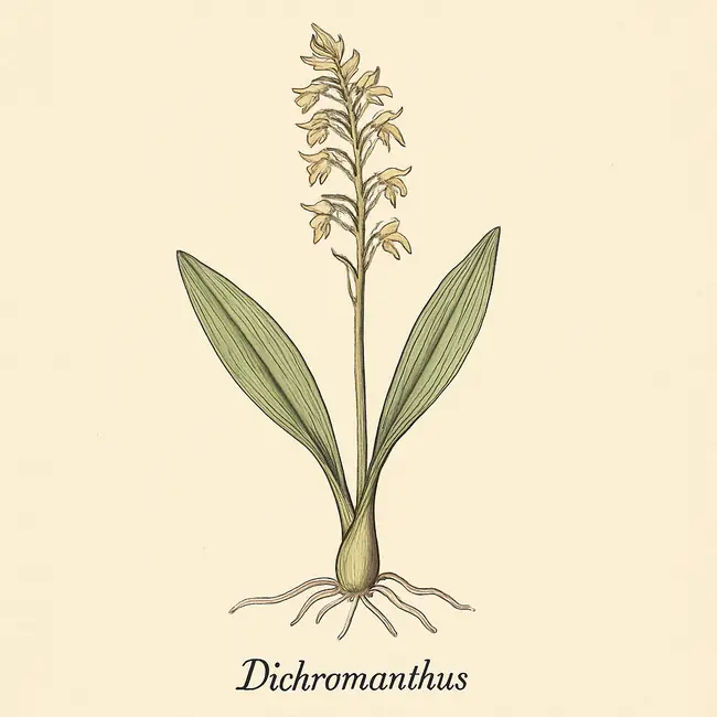 Dichromanthus – Botanische Illustration des Habitus
