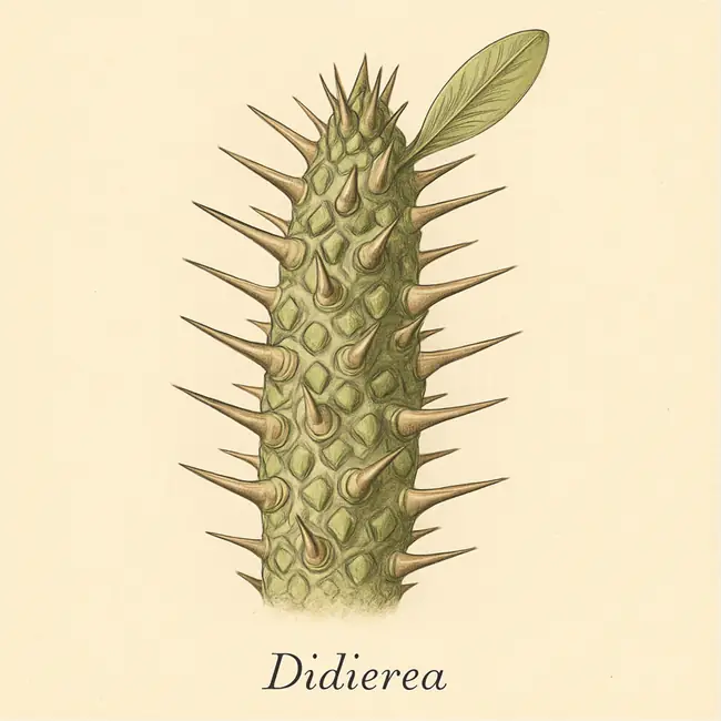 Didierea – Botanische Detailillustration
