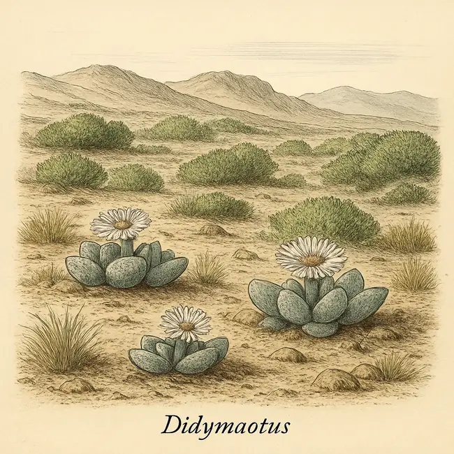 Didymaotus – Botanische Illustration des natürlichen Lebensraums