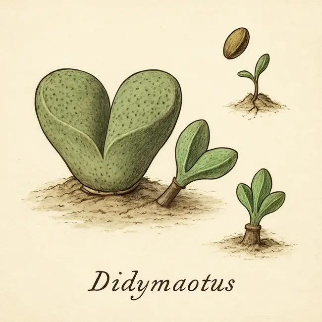 Didymaotus – Botanische Illustration der Vermehrung