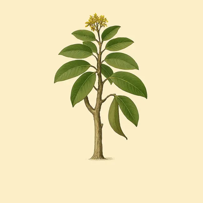 Diplorhynchus – Botanische Illustration des Habitus
