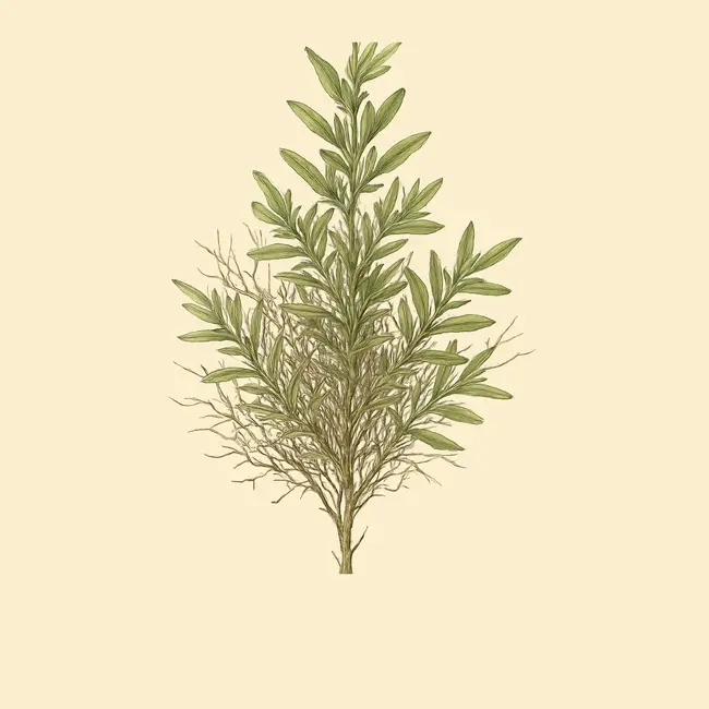 Ditaxis – Botanische Illustration des Habitus