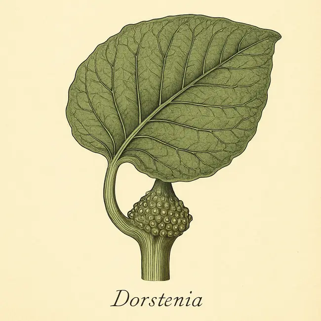 Dorstenia – Botanische Detailillustration