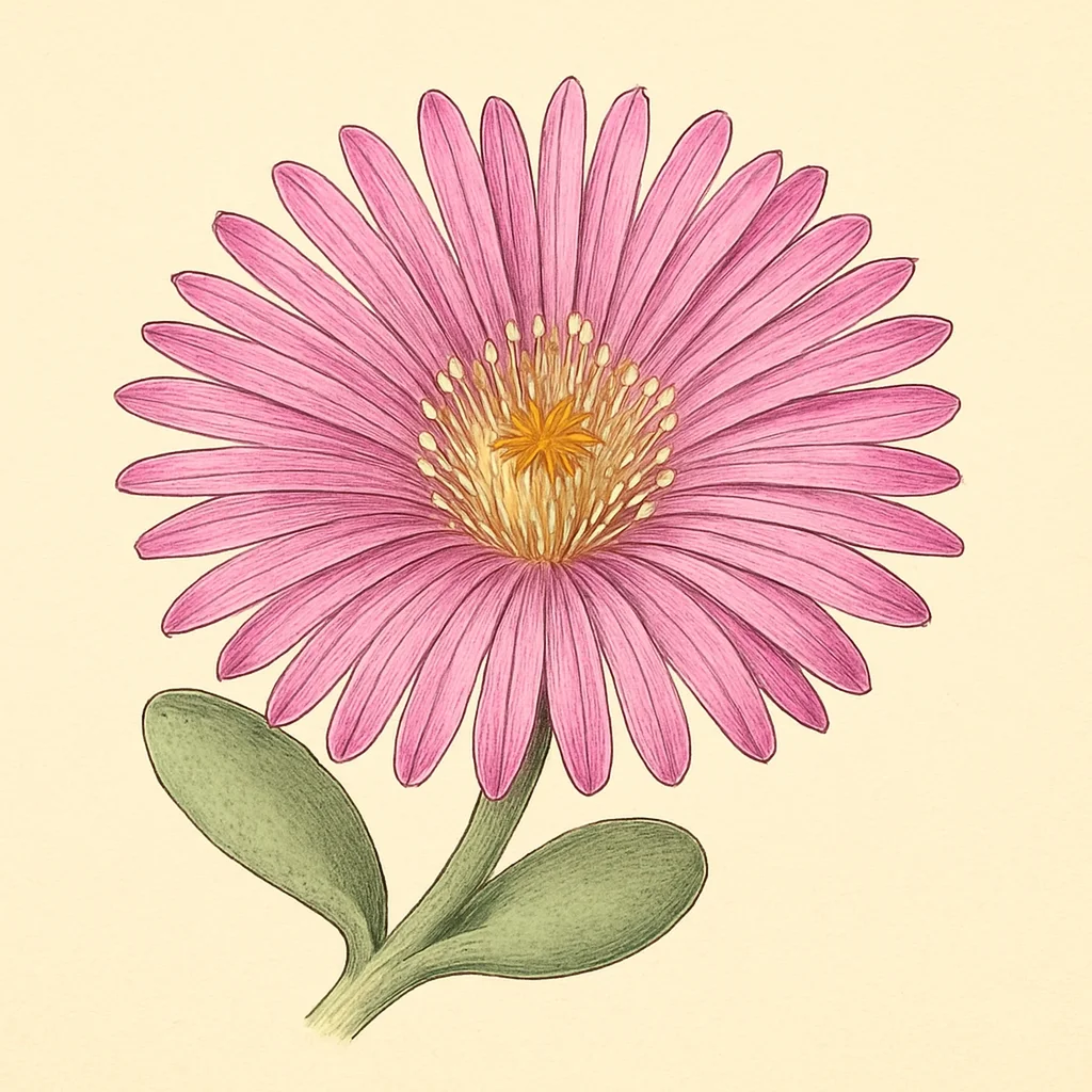 Dracophilus – Botanische Illustration der Blüte