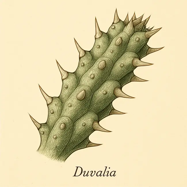 Duvalia – Botanische Detailillustration