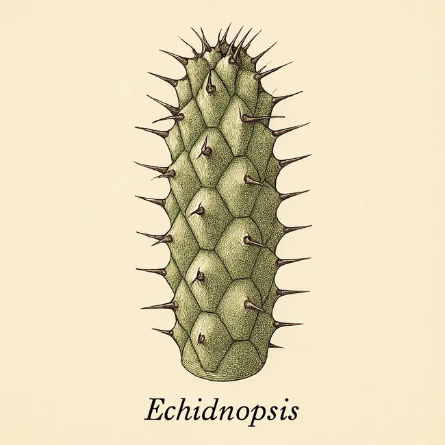Echidnopsis – Botanische Detailillustration