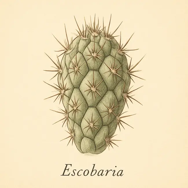 Escobaria – Botanische Detailillustration