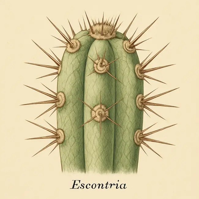 Escontria – Botanische Detailillustration