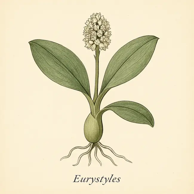 Eurystyles – Botanische Illustration des Habitus