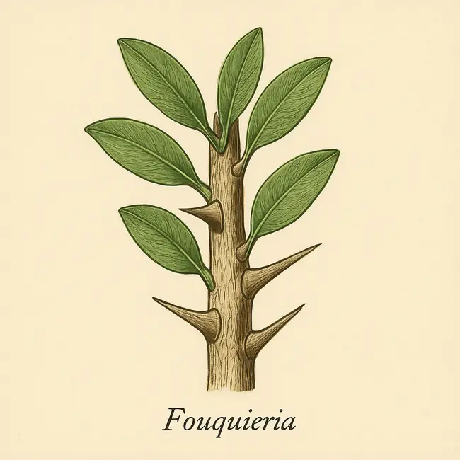 Fouquieria – Botanische Detailillustration