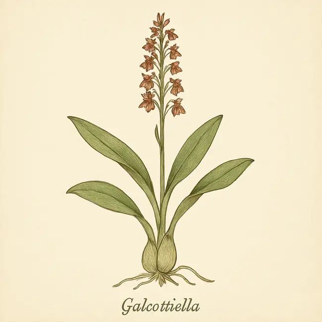Galeottiella – Botanische Illustration des Habitus