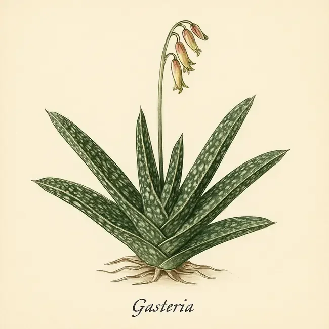 Gasteria – Botanische Illustration des Habitus