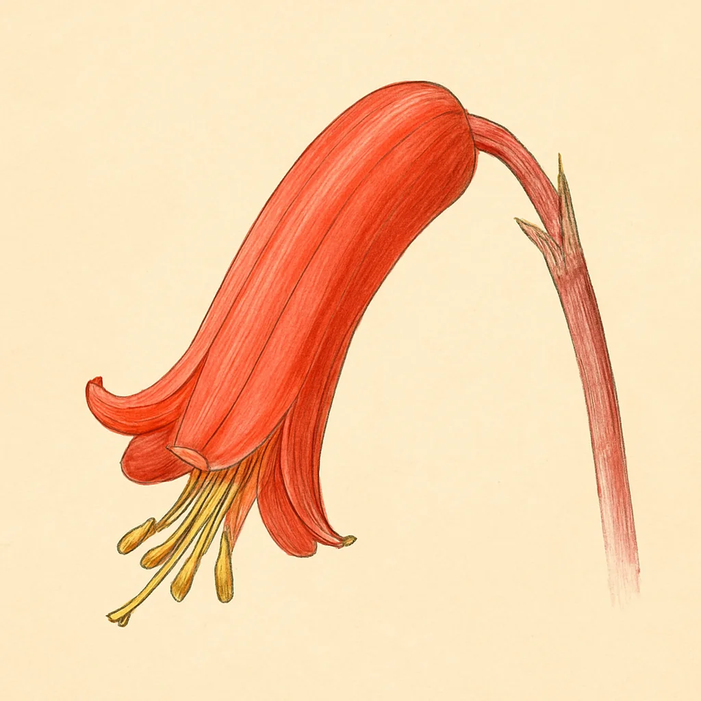 Gonialoe – Botanische Illustration der Blüte