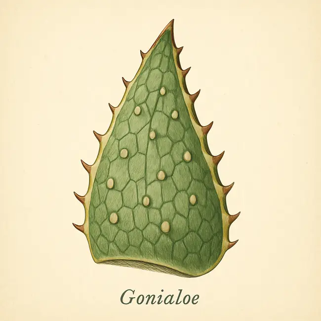 Gonialoe – Botanische Detailillustration