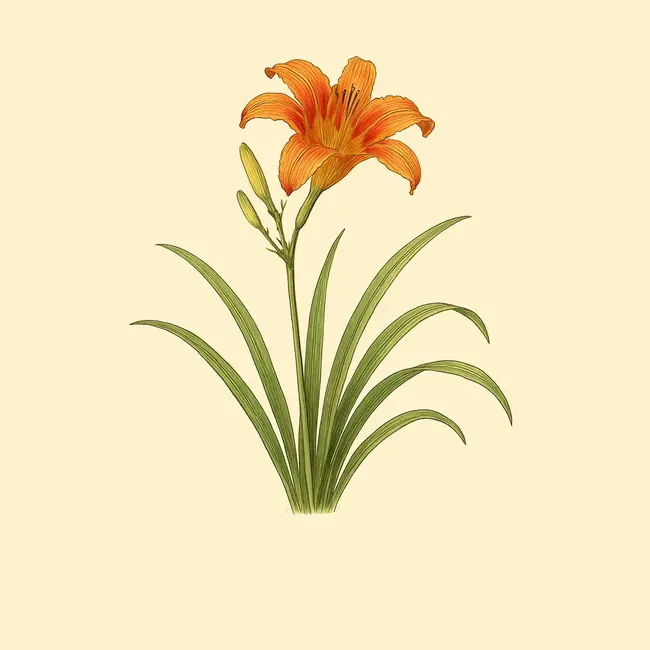 Hemerocallis Illustration
