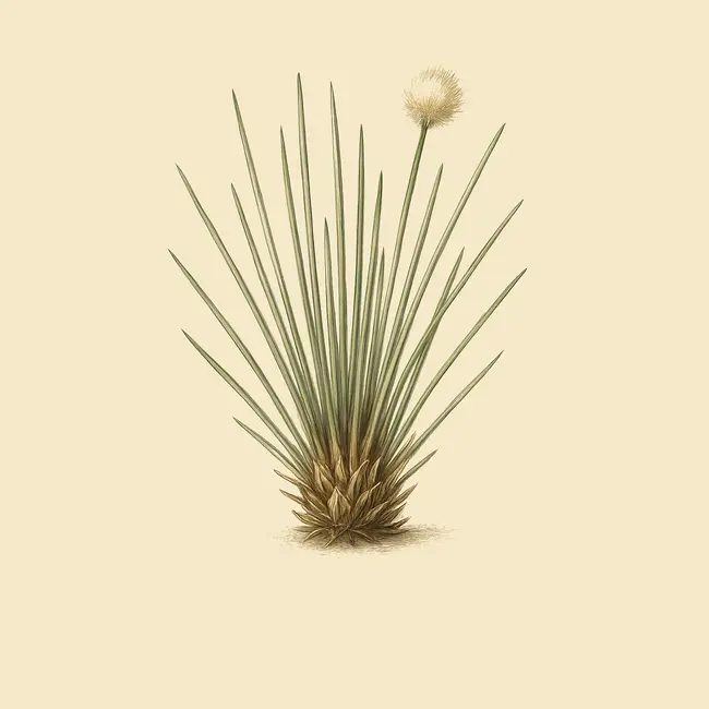 Hensmania – Botanische Illustration des Habitus