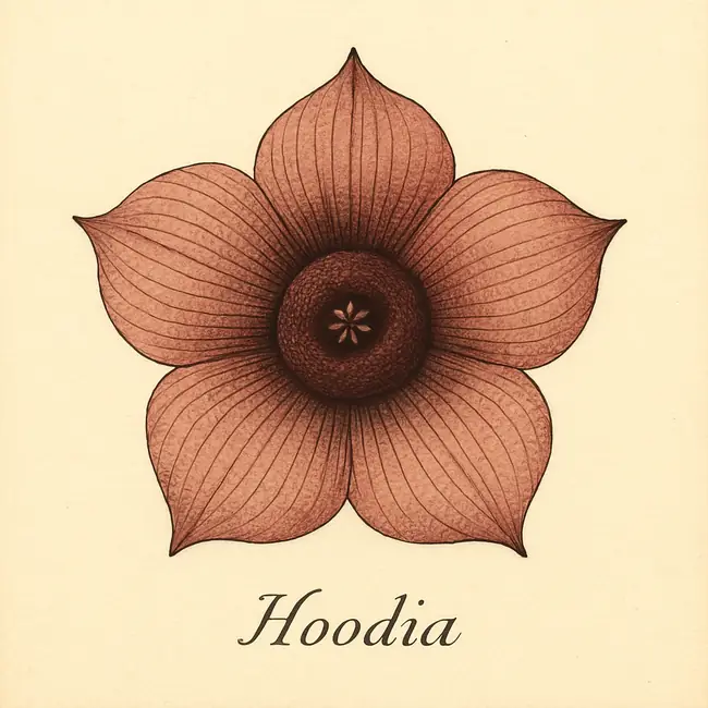 Hoodia – Botanische Illustration der Blüte