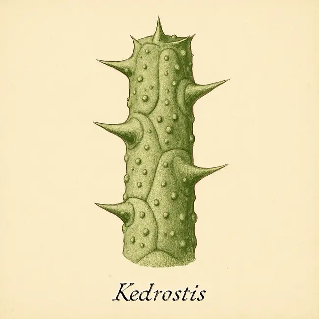 Kedrostis – Botanische Detailillustration
