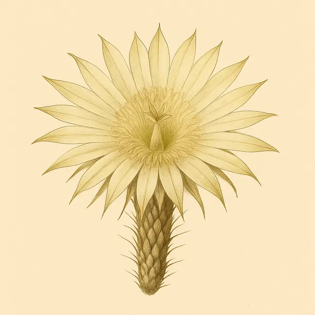 Lagenosocereus – Botanische Illustration der Blüte